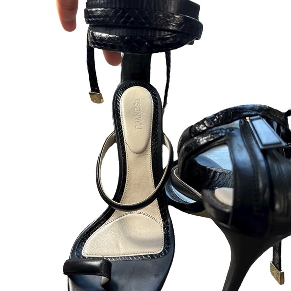 Jason Wu Black Leather Wrap Ankle Strap Sandals Spring 2014 Size [insert size] - Picture 4 of 6